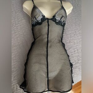 Marble by la perla. fishnet mesh slip.